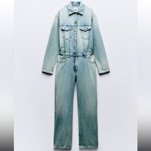 ZARA denim jumpsuit